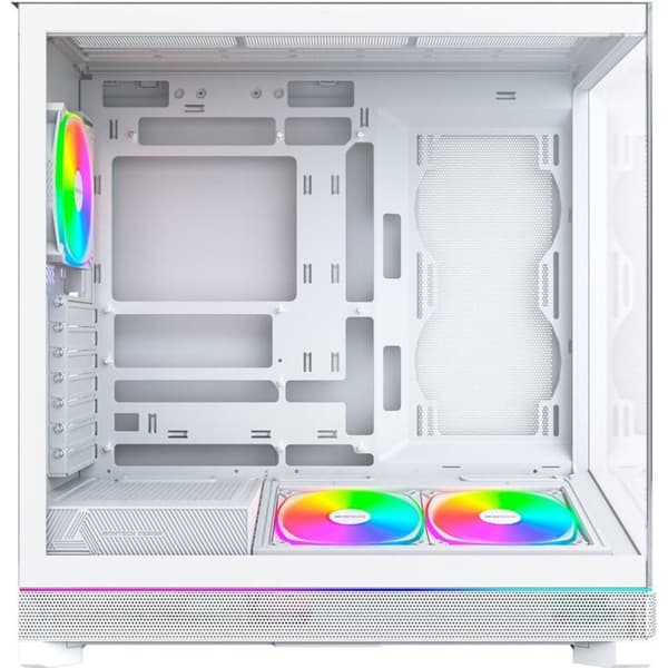 Vit datorkabinett - Montech - Sky 3 - Stål och härdat glas - Format mATX / mini-ITX / ATX