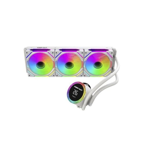 Kylsystem Keep Out XWC-360PRO Vit 3 ARGB-fläktar 360mm CPU-display