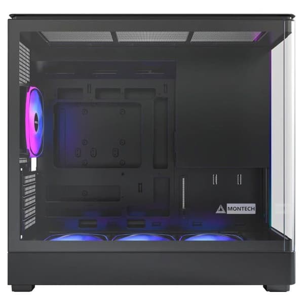 Mellanstor datorlåda svart - Montech - Montech King 15 Pro - mATX / mini-ITX format - Stål, härdat glas