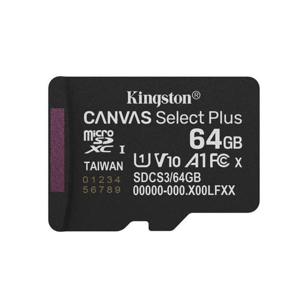 Kingston Technology microSDXC 64GB Canvas Select Plus 100MB/s A1 med SD-adapter