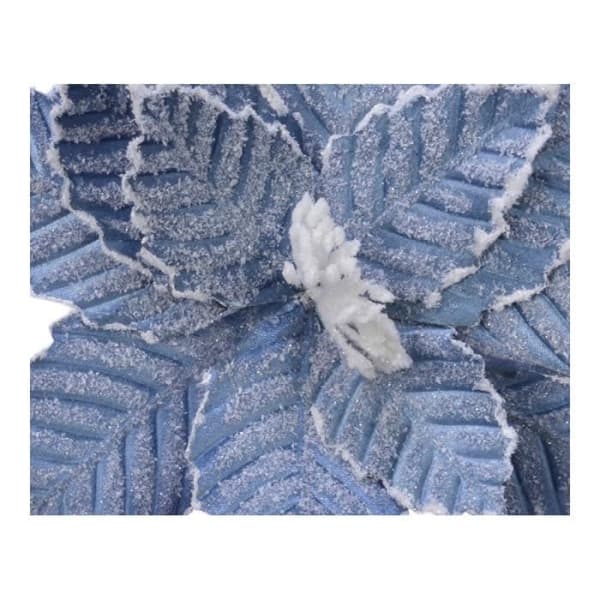 Fleur - EDM - Påsk - Blå polyester - Glansigt effekt - Ø34x6cm