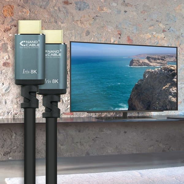 HDMI-kabel - NANO CABLE - V2.1 IRIS 8K - 10m - Typ A/Hane - Svart