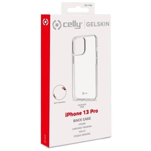 "Coque - CELLY - iPhone 13 Pro - Transparent - Flexibel - Stötskydd"