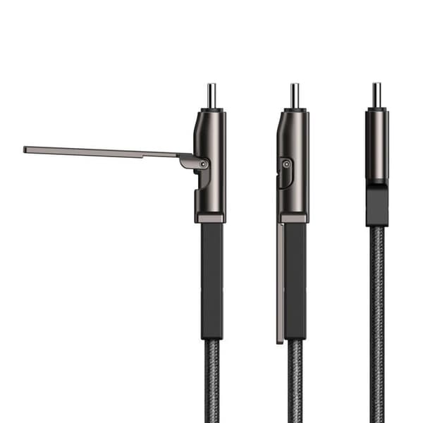 USB-C till USB-C-kabel - KSIX smart your tech - 60 W - Power Delivery - 1 m - Flätad - Fällbart magnetsupport