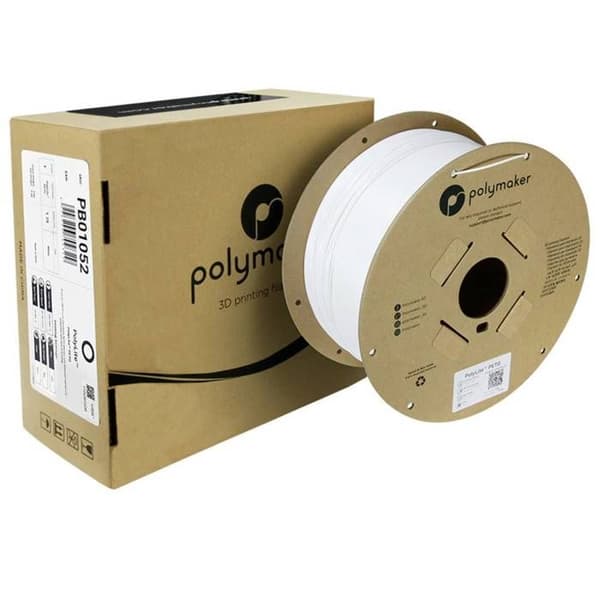 Filament PETG - POLYMAKER - PolyLite PB01052 - 1,75 mm - 3 kg - Vit