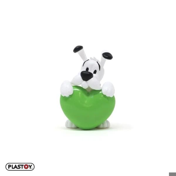 Figur i PVC Idéfix med sitt ben Plastoy