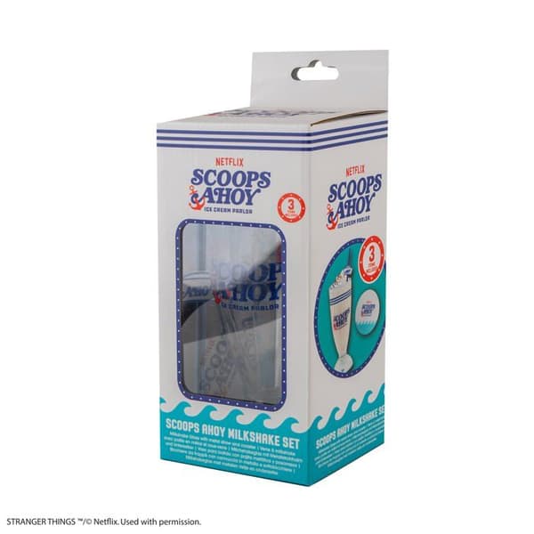 Set Glas för Milkshake Scoops Ahoy - Stranger Things