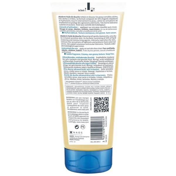 Bioderma Atoderm duscholja 100ml