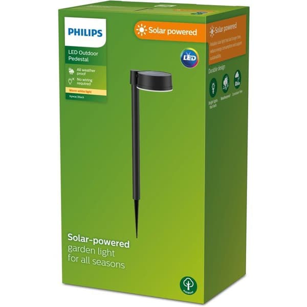 Utomhusljuskälla - PHILIPS - Vynce - Rund stiftmontering - Svart