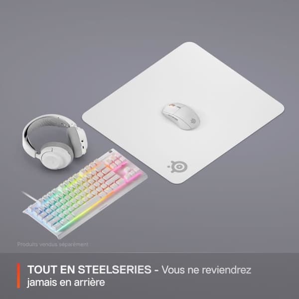 Gamingmusmatta - STEELSERIES - QcK L - Vit