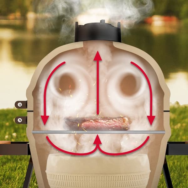 Keramisk Grill - Cecotec - DragonFire 3200 - Tål 1000°C - Diameter 60cm - Inbyggd Termometer