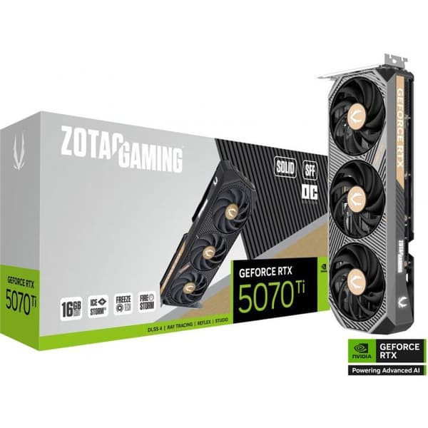 ZOTAC - Spelgrafikkort - GeForce RTX 5070 Ti - Solid SFF OC - 16 GB