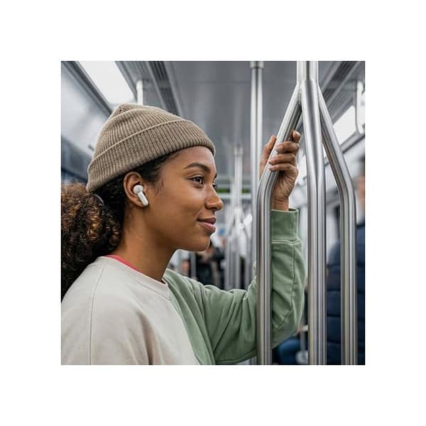 Ether 3 Pro Bluetooth-hörlurar med ENC 35h batteritid Vit - Plast - True Wireless - Touchkontroll - In-ear
