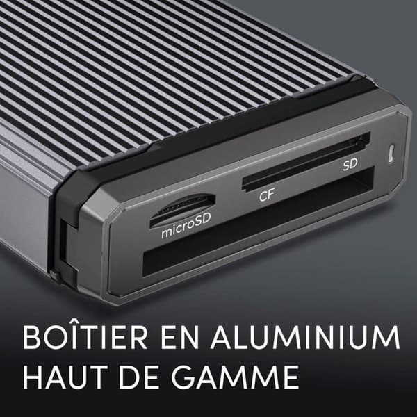 USB-C multi-kortläsare - SanDisk Professional - Pro-Reader - CF/SD/microSD - Aluminiumhölje