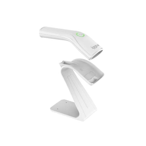 2D USB streckkodsläsare vit knapp med stativ och CMOS-sensor