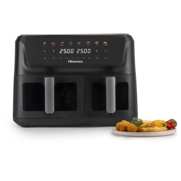 Hisense Luftfritös HAF2700DCD 11L Dubbel Korg 2700W 8 Program Touch Svart
