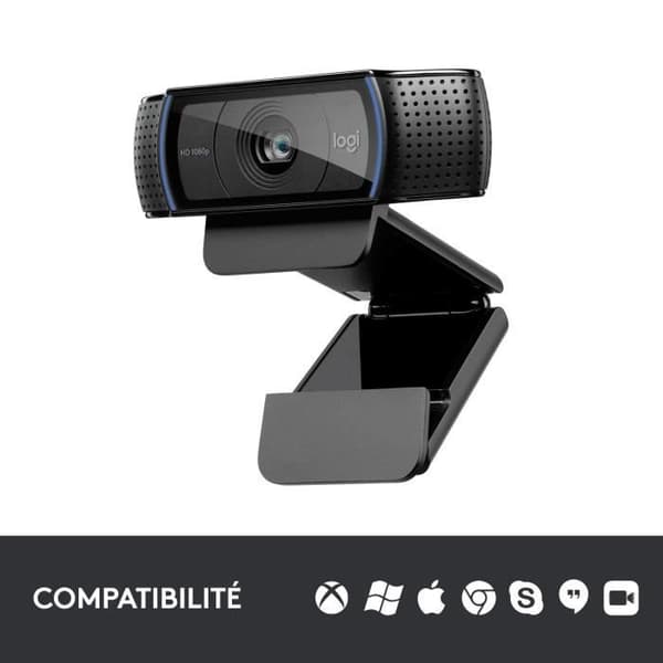 Webbkamera - Full HD 1080p - Logitech - C920 - Inbyggd mikrofon