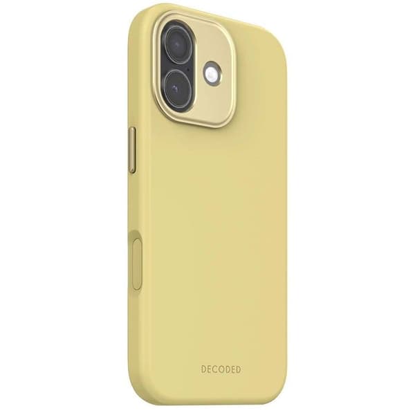 Antimikrobiell Silikonfoder - DECODED - iPhone 17 - Kompatibel med MagSafe - Gul - Stötskydd