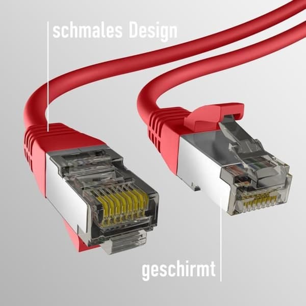 RJ45 CAT8.1 S/FTP PIMF patchkabel 50cm Röd
