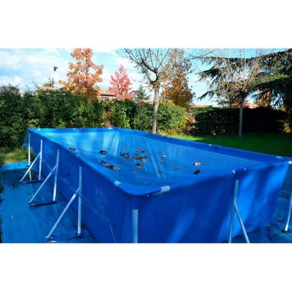 Poolskydd - 6x6m - Blå - Lätt att installera - Skydd mot smuts