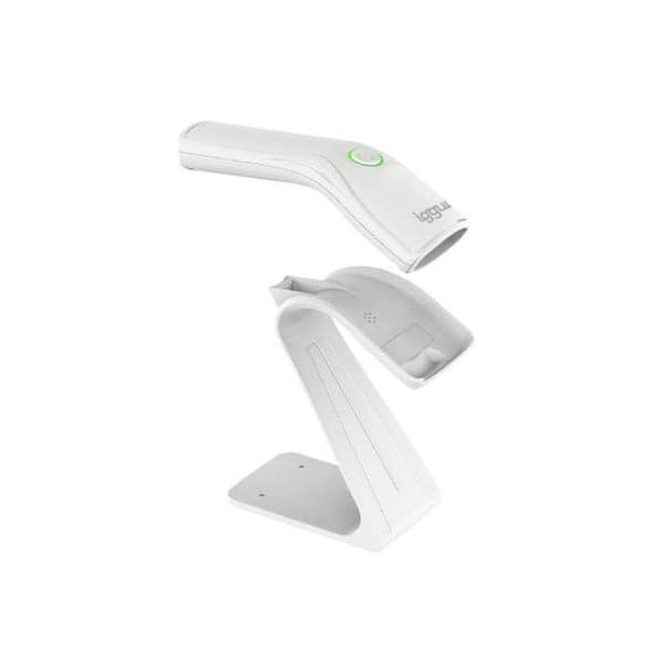 2D USB streckkodsläsare vit knapp med stativ och CMOS-sensor