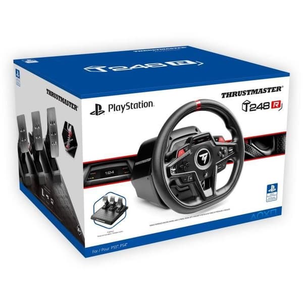 Volant PC - THRUSTMASTER - T248R - Ergonomisk och mångsidig - 280 mm - Svart