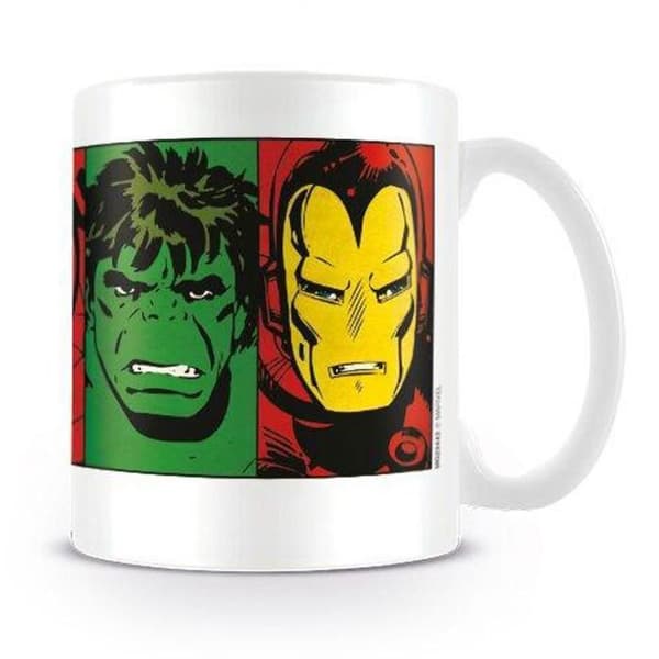 Mugg - Marvel Comics - Ansikten - Keramik - 315ml - Tål diskmaskin