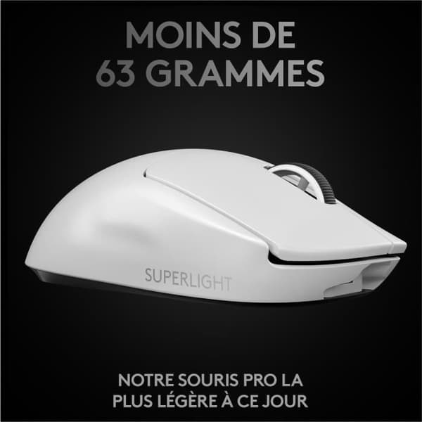 Spelkana - Trådlös - Logitech G - G Pro X Superlight - Vit