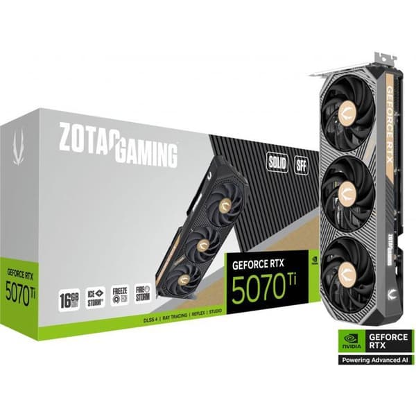 ZOTAC - Spelgrafikkort - GeForce RTX 5070 Ti - Solid SFF - 16 GB
