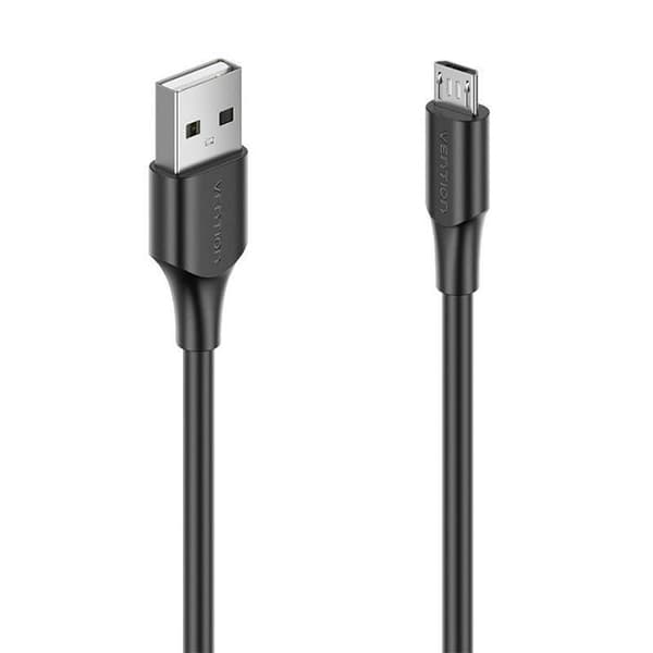 USB-kabel 2.0 - VENTION - CTIBH - Micro USB - 2A - 2m - Svart