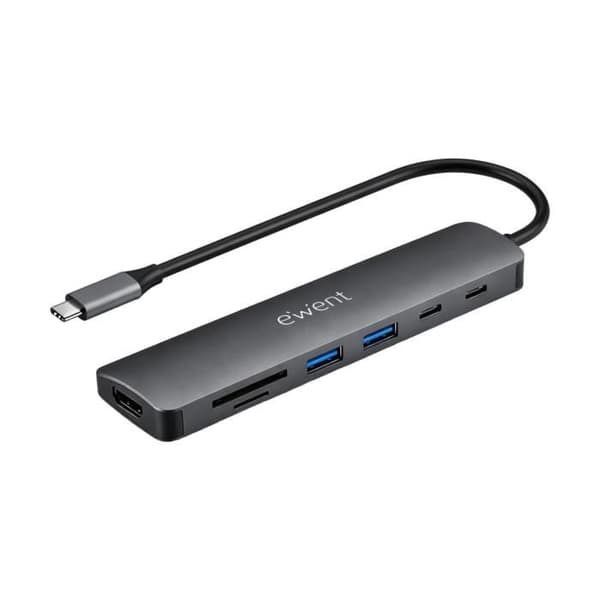 EWENT DOCKING MULTIPORT USB-C 7 i 1 HDMI 4K