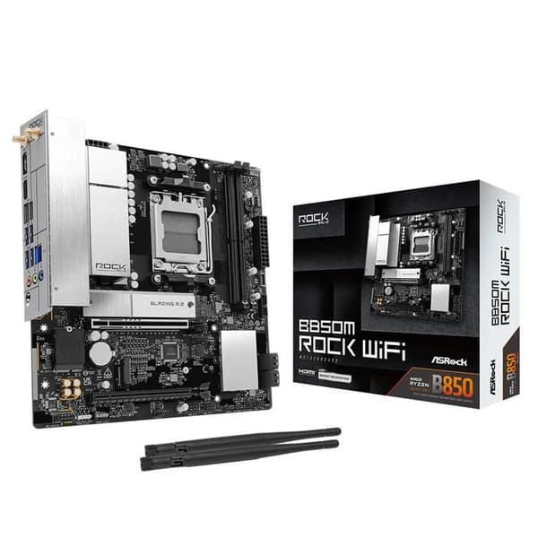 ASRock B850M Rock WiFi (AM5) Micro ATX moderkort