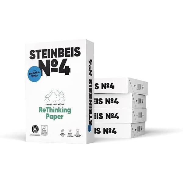 Papier - STEINBEIS - N°4 EVOLUTION WHITE - 100% återvunnen - 80g - A4