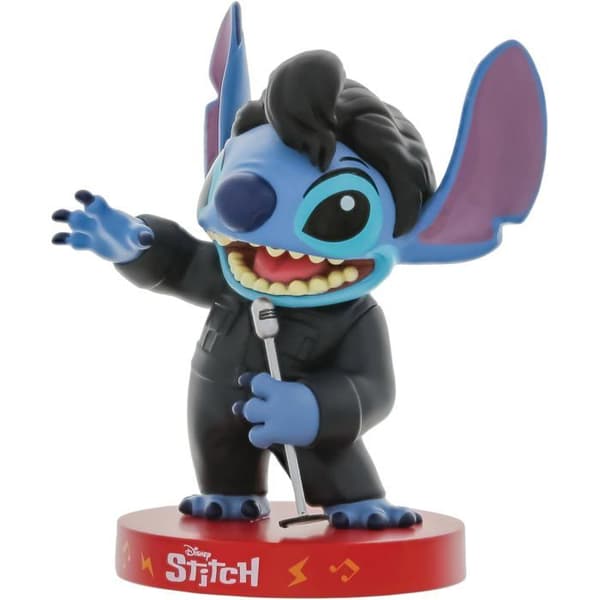 Figur figur Stitch Elvis i svart läder