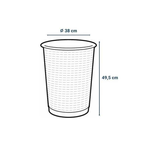 Papperskorg Maxi Kapacitet Pro Svart 40 L - Polypropen, 49 Cm