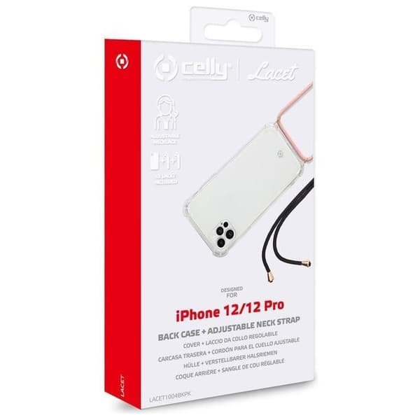 CELLY Cover iPhone 12 Pro Max TRANSP. Cordon Rose