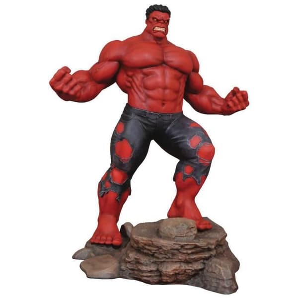 Figur - DIAMOND SELECT - Röd Hulk Galleri - 32cm - Röd - Marvel Samling