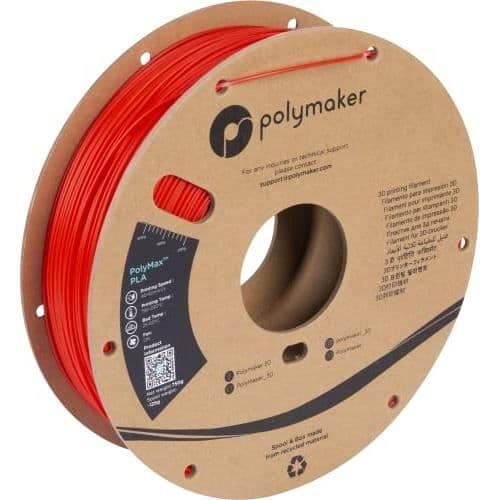 Filament 3D - POLYMAKER - PolyMax Tough PLA - Röd - 1.75mm - 750g