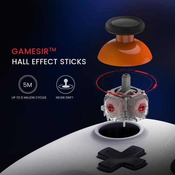 Trådlös handkontroll GameSir Nova Lite för PC, med Hall-effektspakar och avtryckare