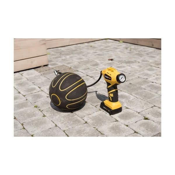 18V sladdlös bärbar luftkompressor/inflator - POWERPLUS - Luftpump - Lätt att hantera