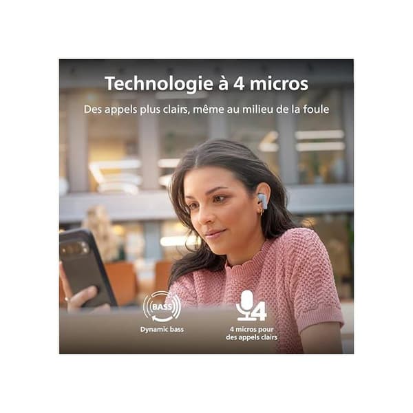 True Wireless hörlurar - PHILIPS - AN22S - Bluetooth 6.0 - 36 h batteritid - IPX4