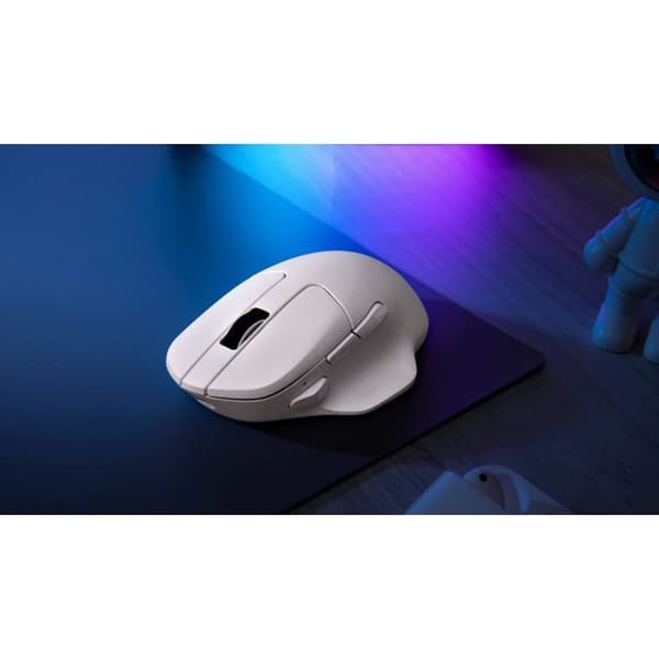 Trådlös mus - KEYCHRON - M7 - PixArt 3395 sensor - Bluetooth/2,4 GHz/USB - Vit
