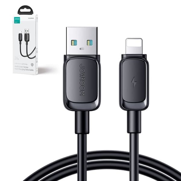 Lightning-kabel för iPhone - USB 2,4 A 1,2 m svart