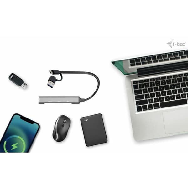 I-TEC USB-A/USB-C Metall HUB US