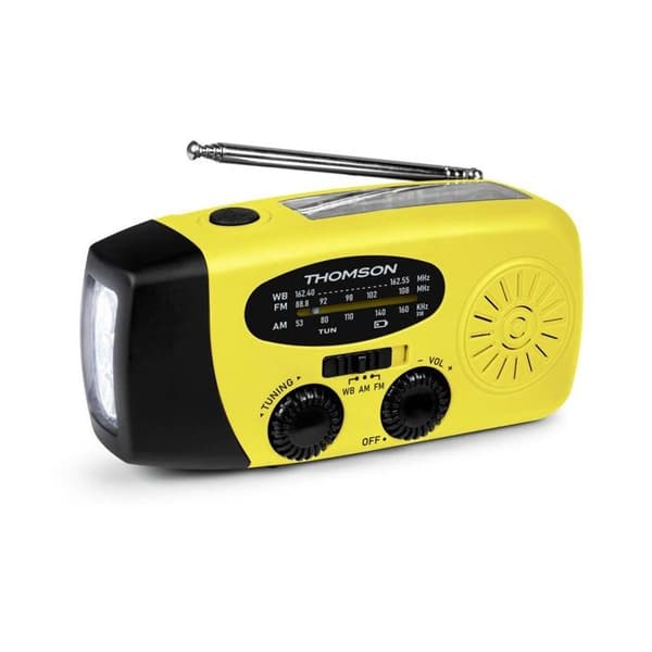 Bärbar solradio RT260 gul Thomson