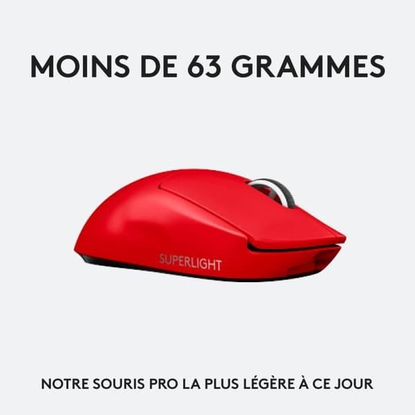 Sourcemus - Trådlös - Logitech G - G Pro X Superlight - Röd
