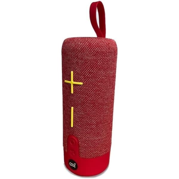 Bluetooth högtalare - COOL - Bas 10W - Röd - Batteritid 5h - Stänksäker