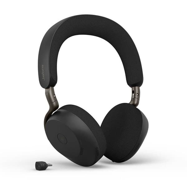 Professionell headset med mikrofon – Jabra Evolve3 75 MS Stereo – USB-C Bluetooth – Svart