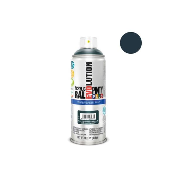 Sprayfärg Pintyplus Evolution Vattenbaserad 520cc Ral 7016 Grafitgrå