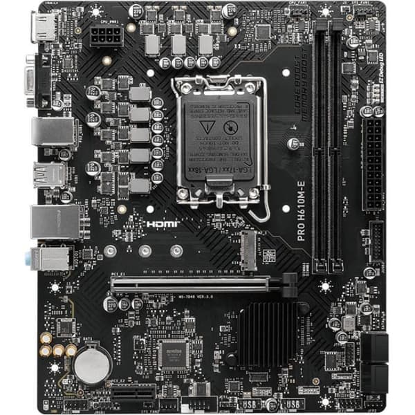Moderkort - MSI - PRO H610M-E Intel H610 LGA 1700 micro ATX